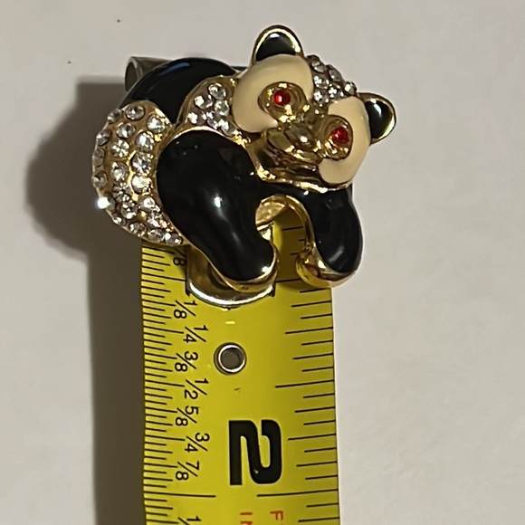 Rhinestone big size Panda button holder - Picture 4 of 4
